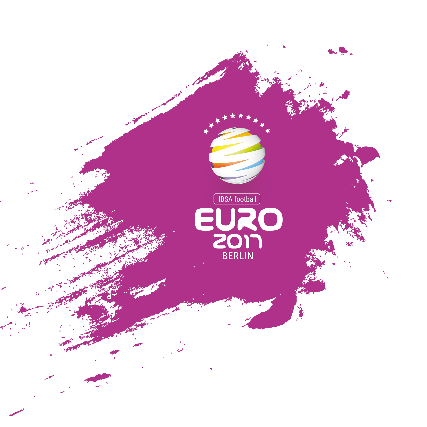 EURO 2017 Logo auf Lila Fleck